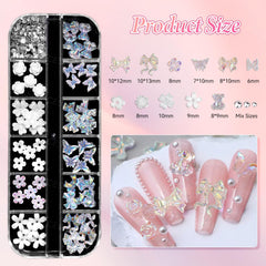 CESUSME charms uñas mariposa polar para uñas con brillo