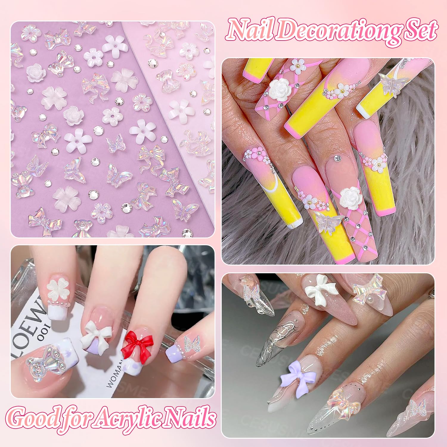 CESUSME perlas y cristales para realzar diseños de uñas