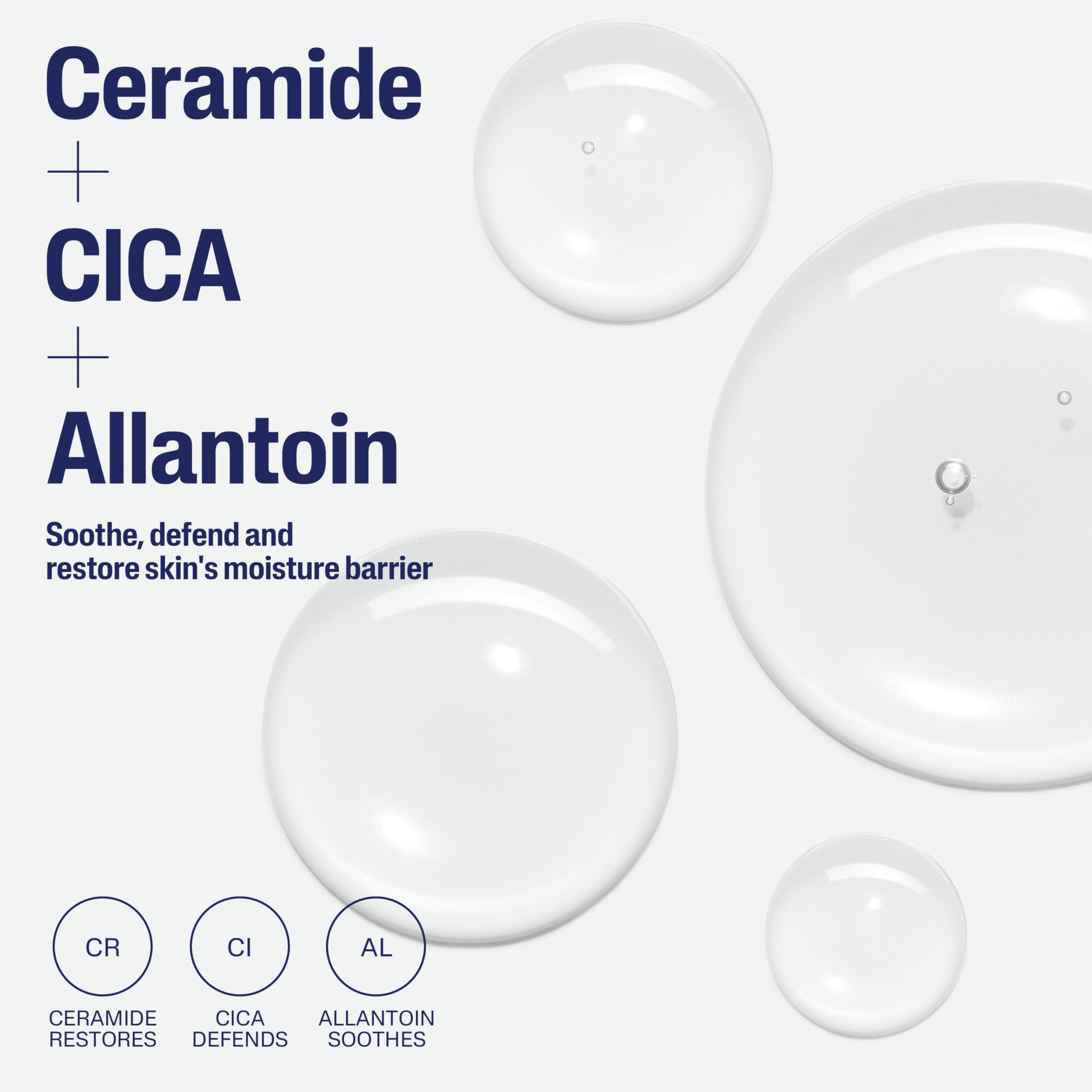 Texture close-up illustrating fast absorption and non-greasy finish