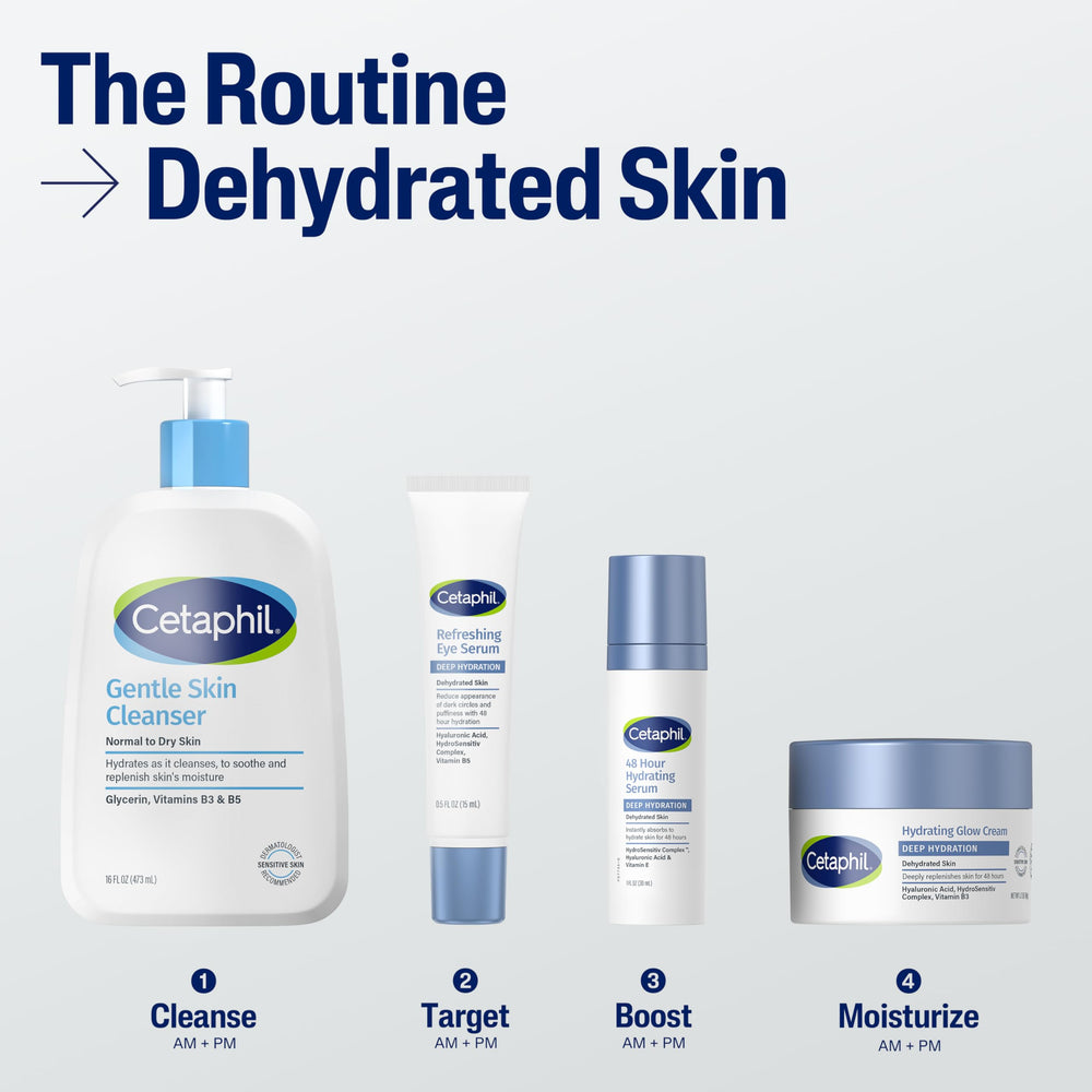 Cetaphil Hidratación Profunda, fragancia ausente para piel sensible.