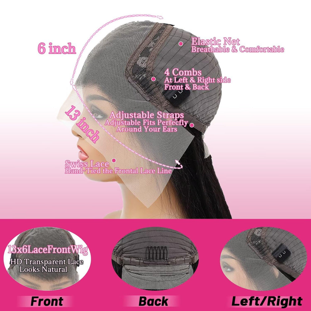 Peluca Cevkira con ondas de cuerpo naturales y duraderas.