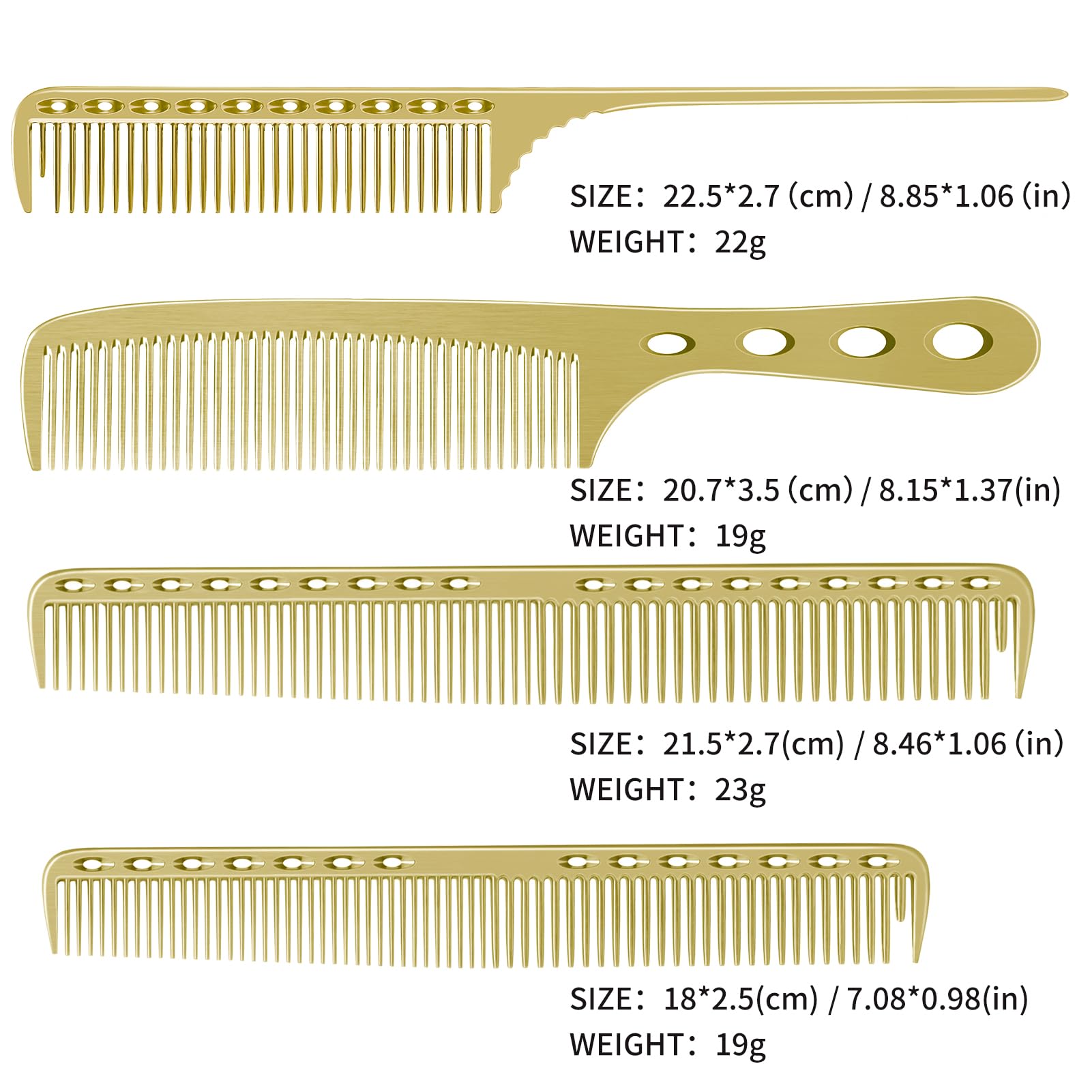 CGBARBER peine mango ergonómico dorado mejora el agarre durante peinado y trenzado