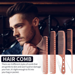 CGBARBER peine profesional corto rosa oro ideal para styling rápido.