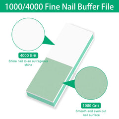 CGBe buffer uñas lado verde 1000 grano para alisar la superficie.