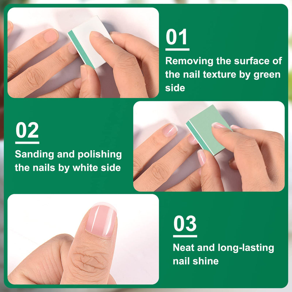 CGBe buffer uñas lado blanco 4000 grano para brillo intenso.