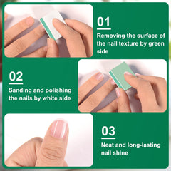 CGBe buffer uñas lado blanco 4000 grano para brillo intenso.