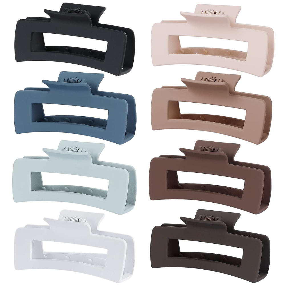 CHANDAT clip pelo rectangular grande en azul, sujeción fiable para peinados diarios.