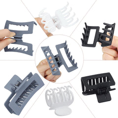 Conjunto CHANDAT de clips para cabello gris, ideal para combinar estilos.