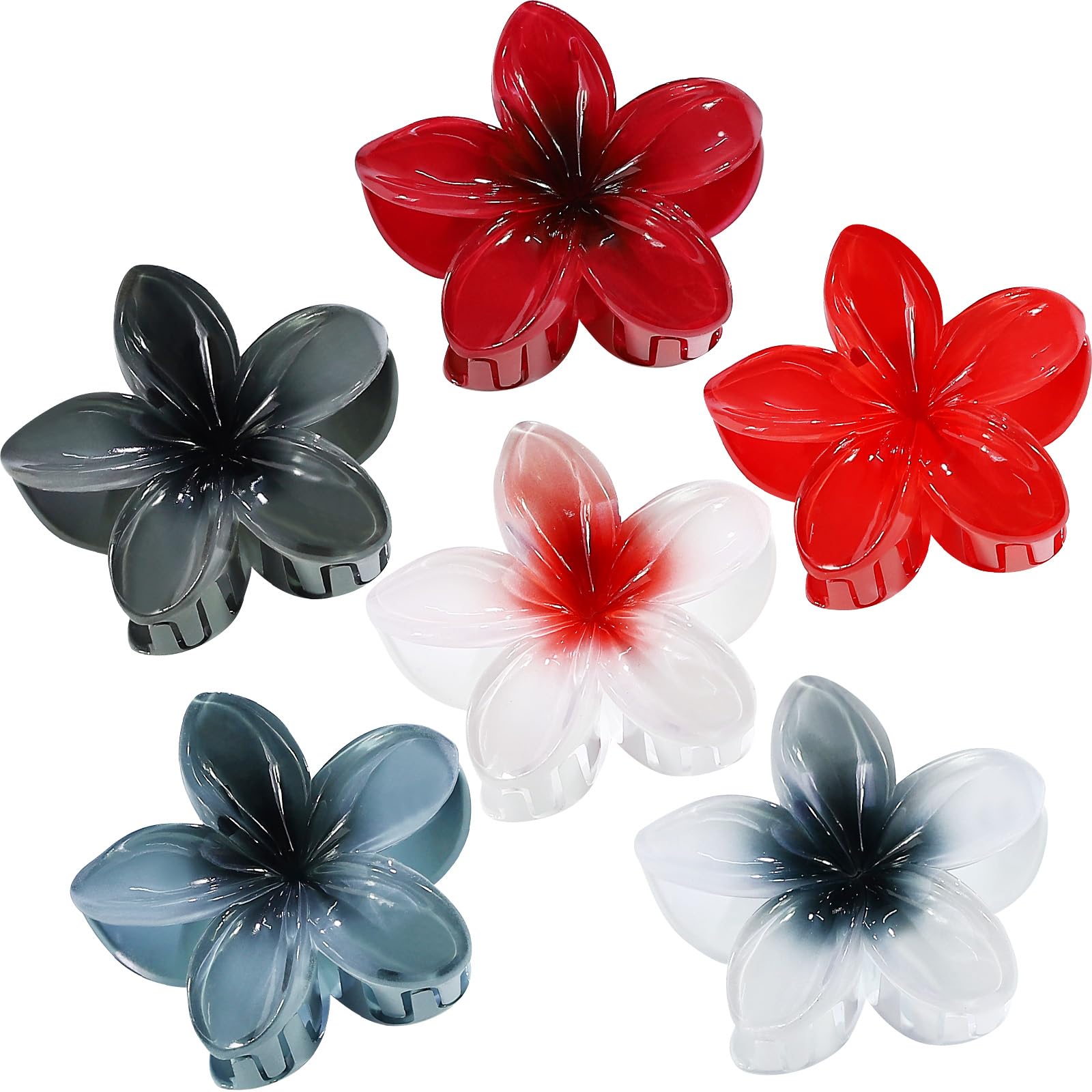 CHANDAT pinzas flor hibisco para peinado veraniego y sujeción firme.