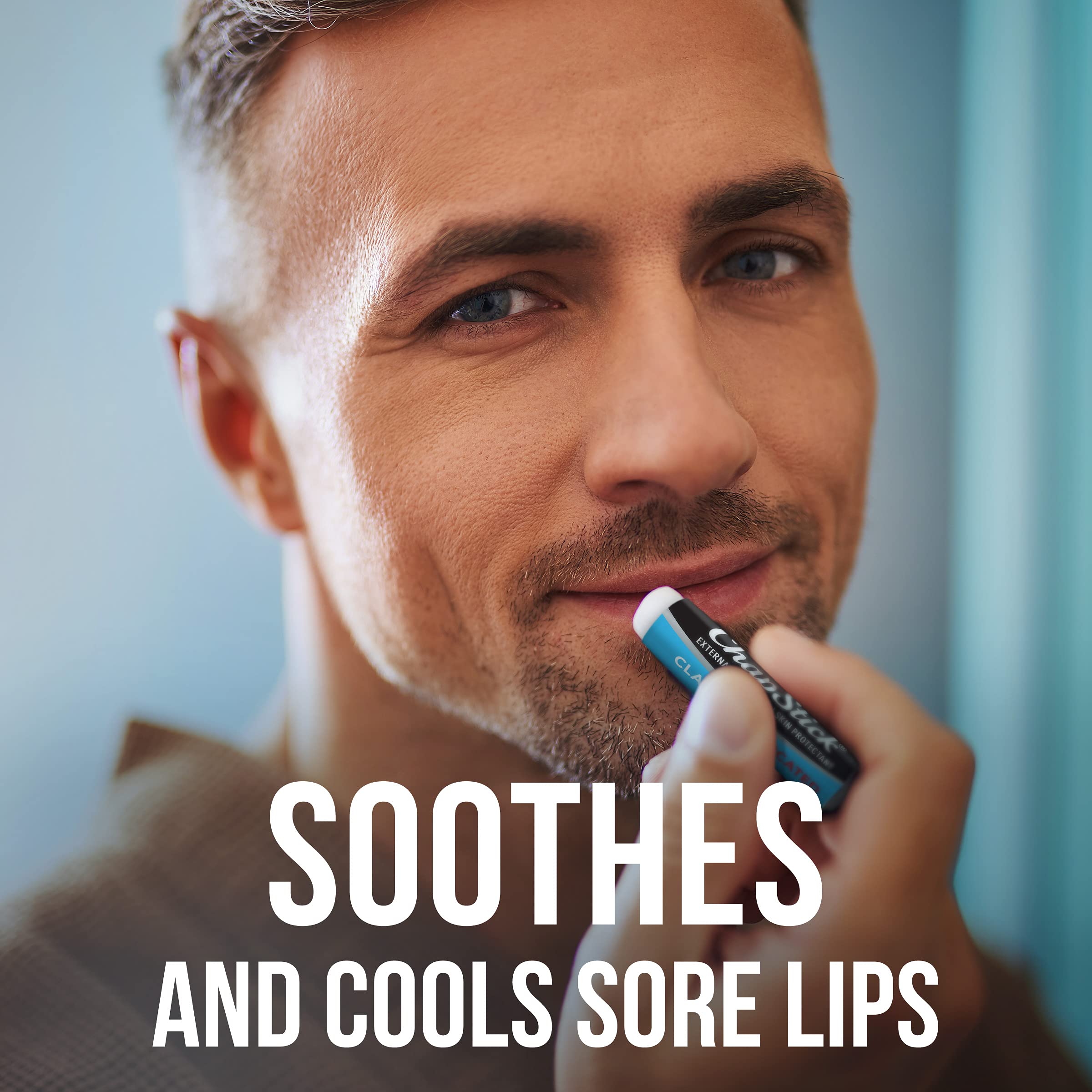ChapStick Classic Medicado, alivio de labios secos e irritados al instante.