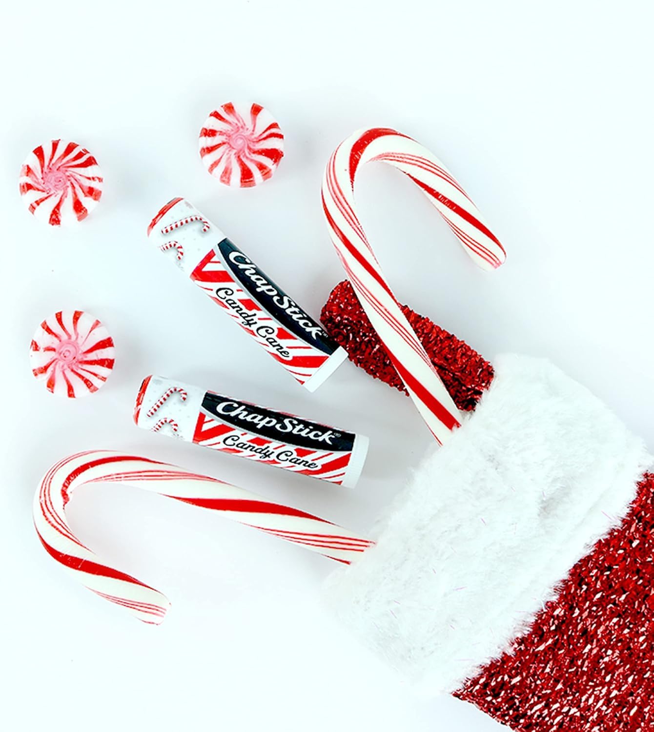 ChapStick empaque navideño con sabor a Bastón de Menta