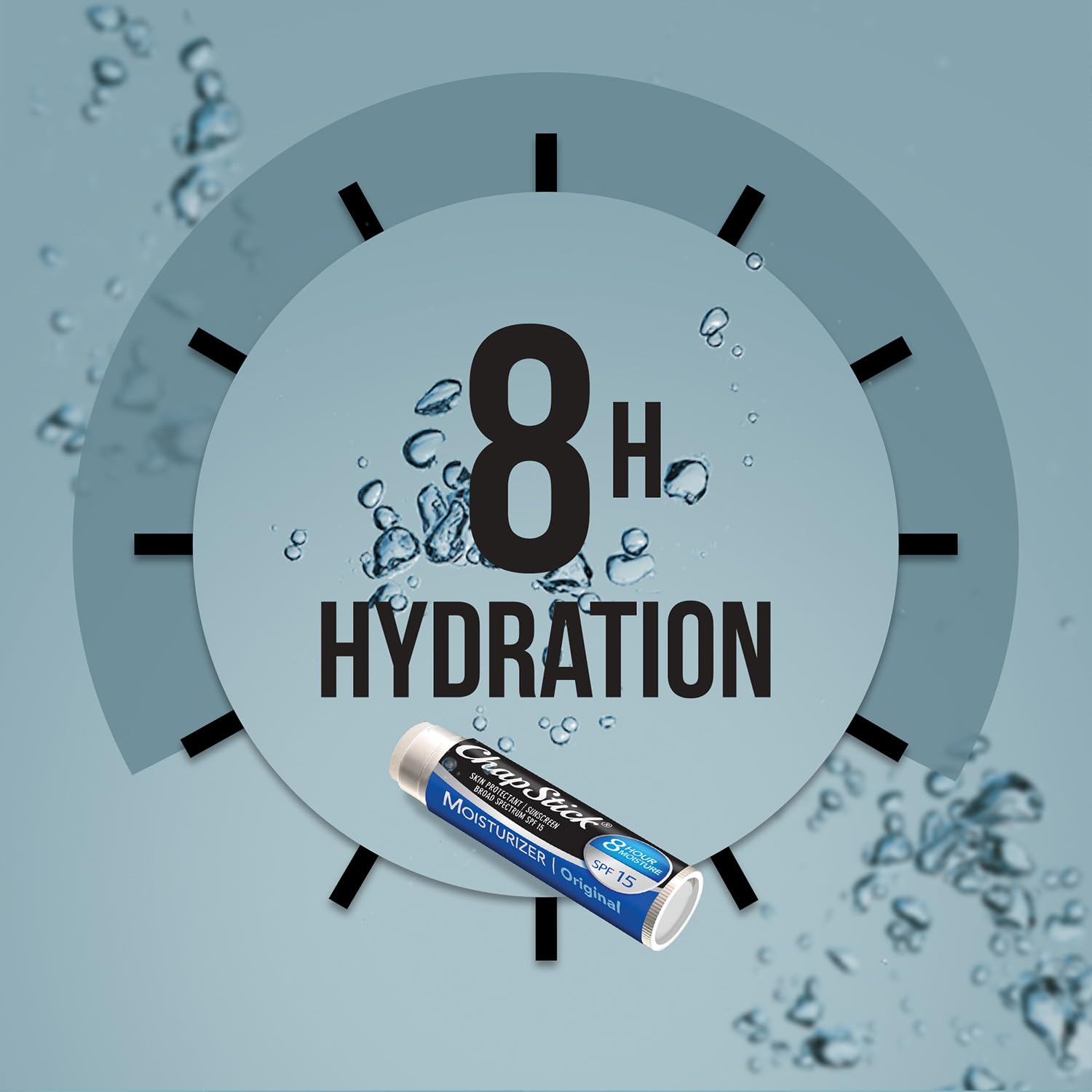 ChapStick Original Moisturizer SPF 15 label highlights sun protection outdoors.