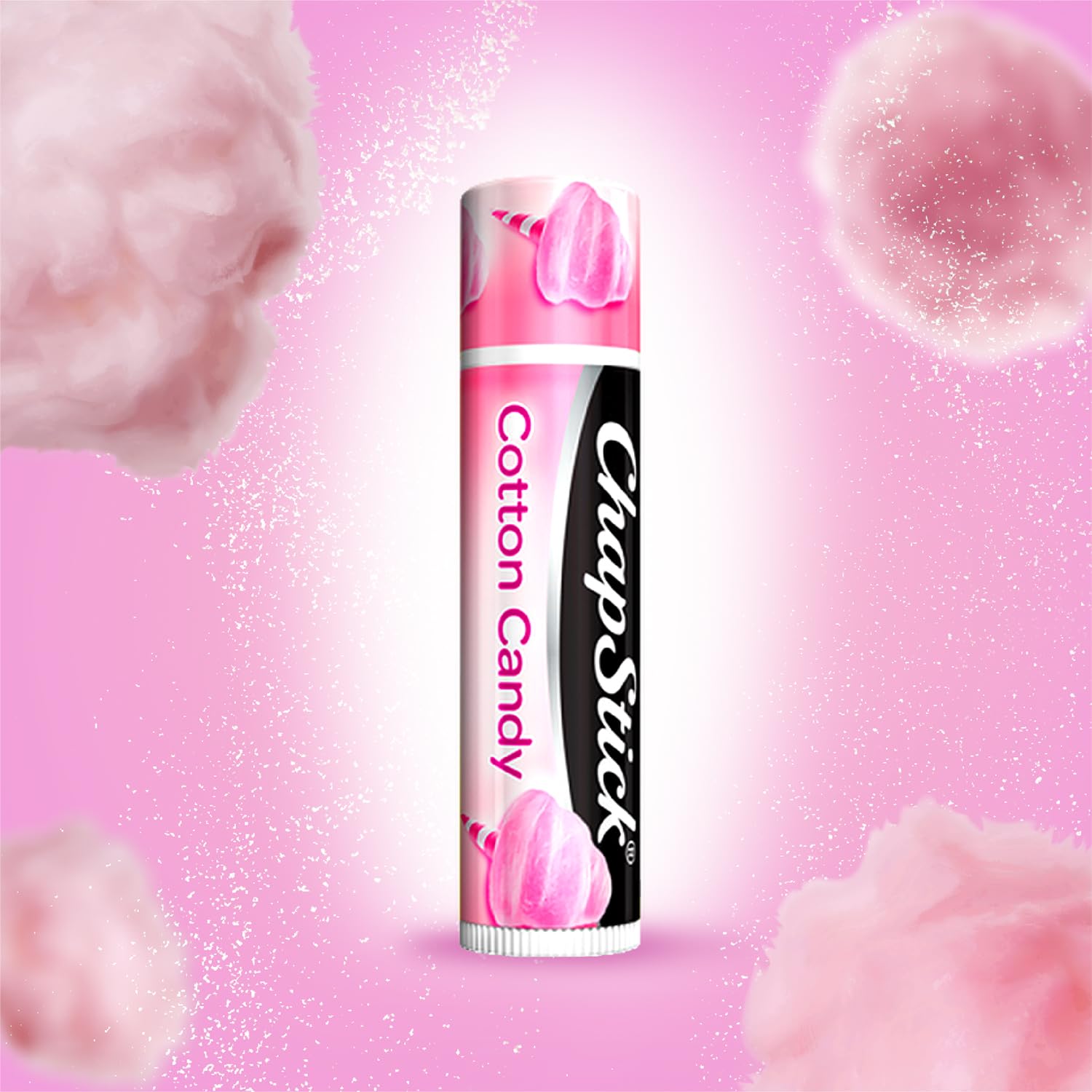 ChapStick Algodón de Azúcar, textura cremosa al deslizar.