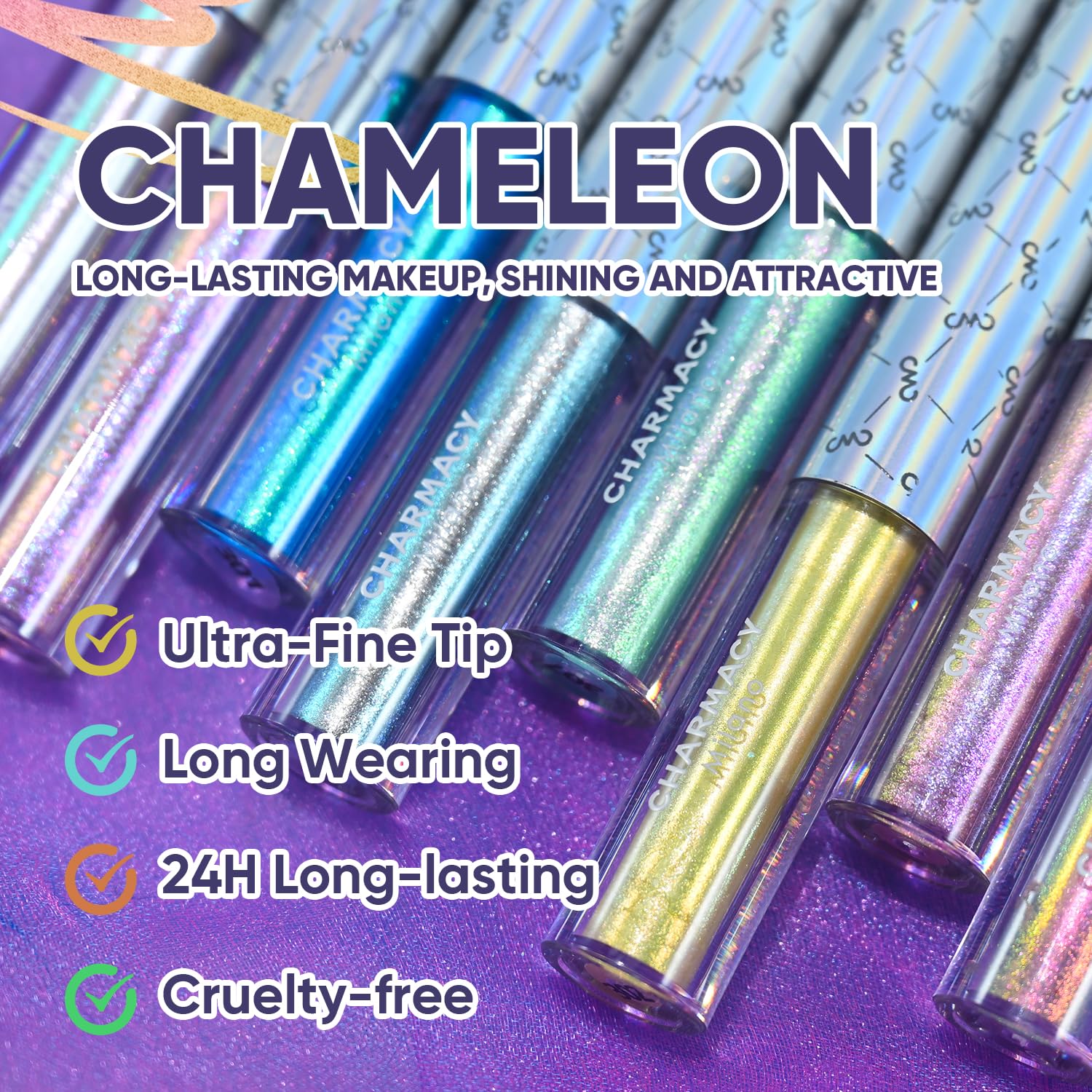 CHARMACY Chameleon Eyeliner vegan-skin-safe formula for sensitive skin.