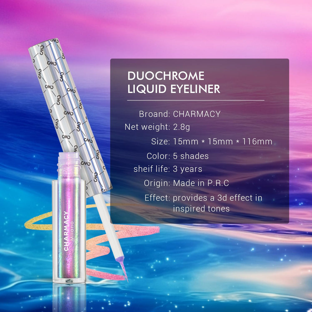 CHARMACY Chameleon Eyeliner winged line option for precise apps.