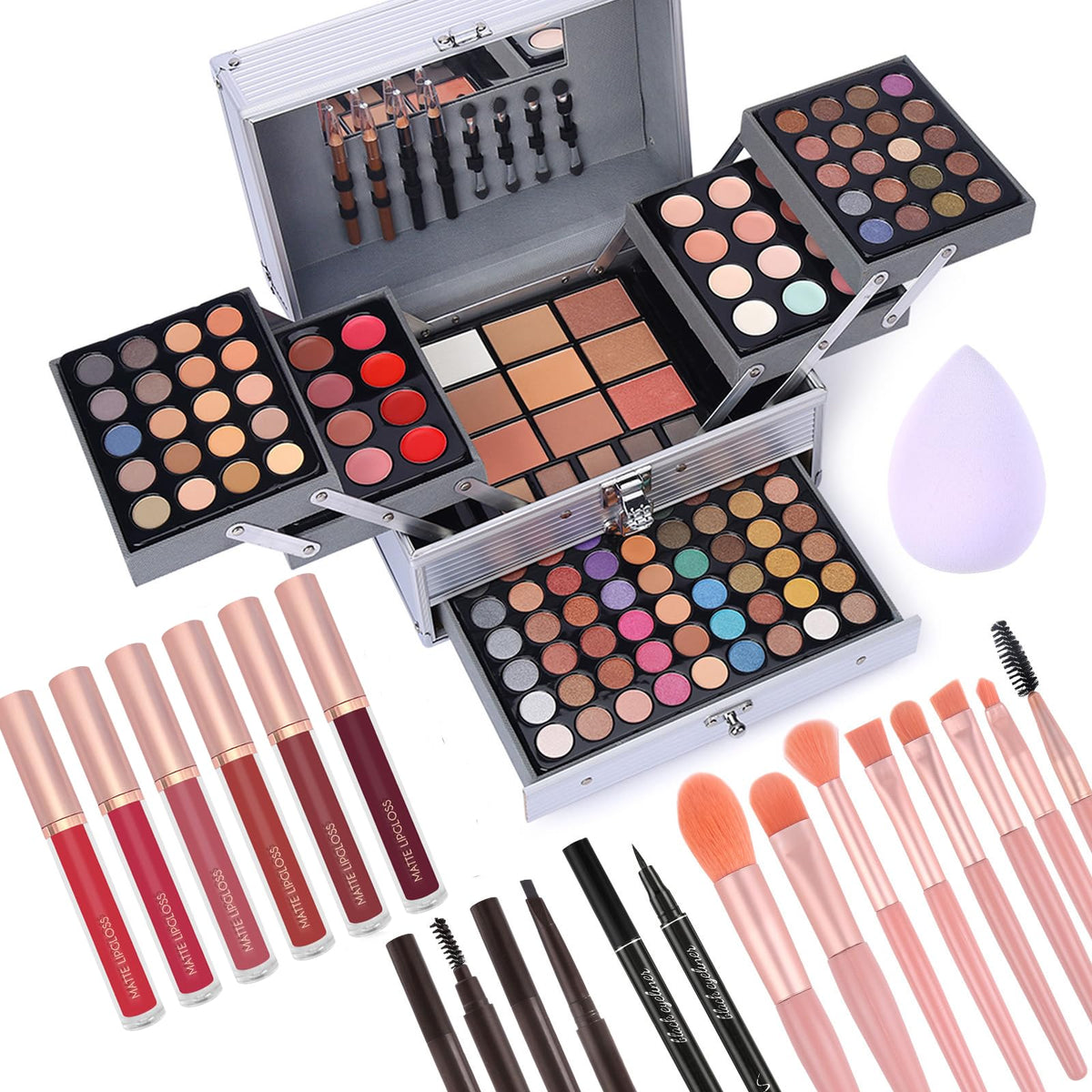 Charmcode maquillaje 132 colores: caja completa para crear looks versátiles.