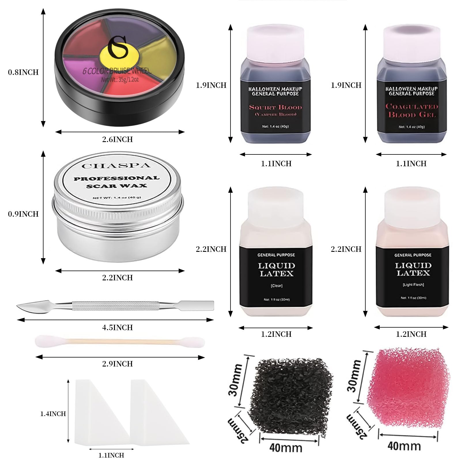 CHASPA esponjas de maquillaje para difuminar bordes y acabado suave