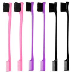 Chayumda 6Pack cepillo bordes doble lado morado, control suave.
