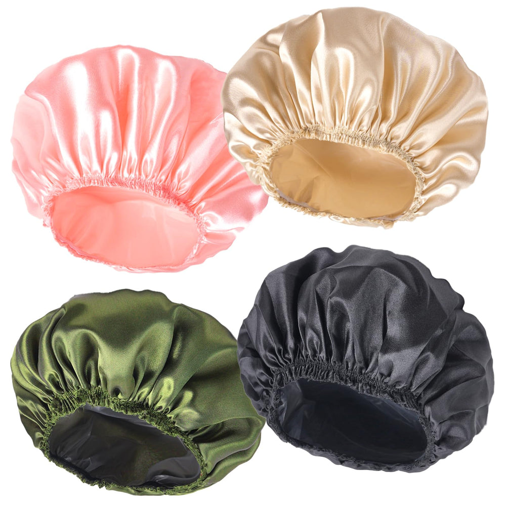 CHFONG capuchas de ducha para mujer, doble capa impermeable, mantiene el cabello seco.