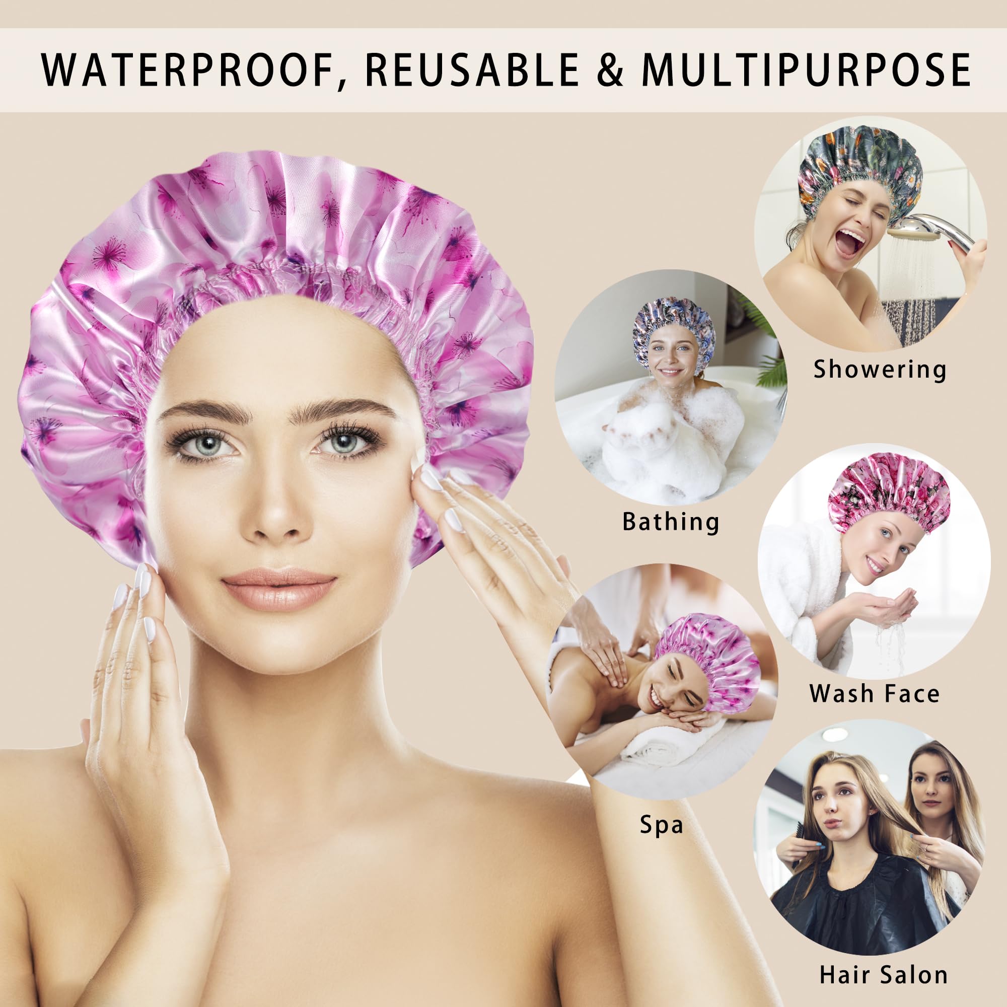 Gorra CHFONG con 4 patrones para combinar con tu estilo de baño.