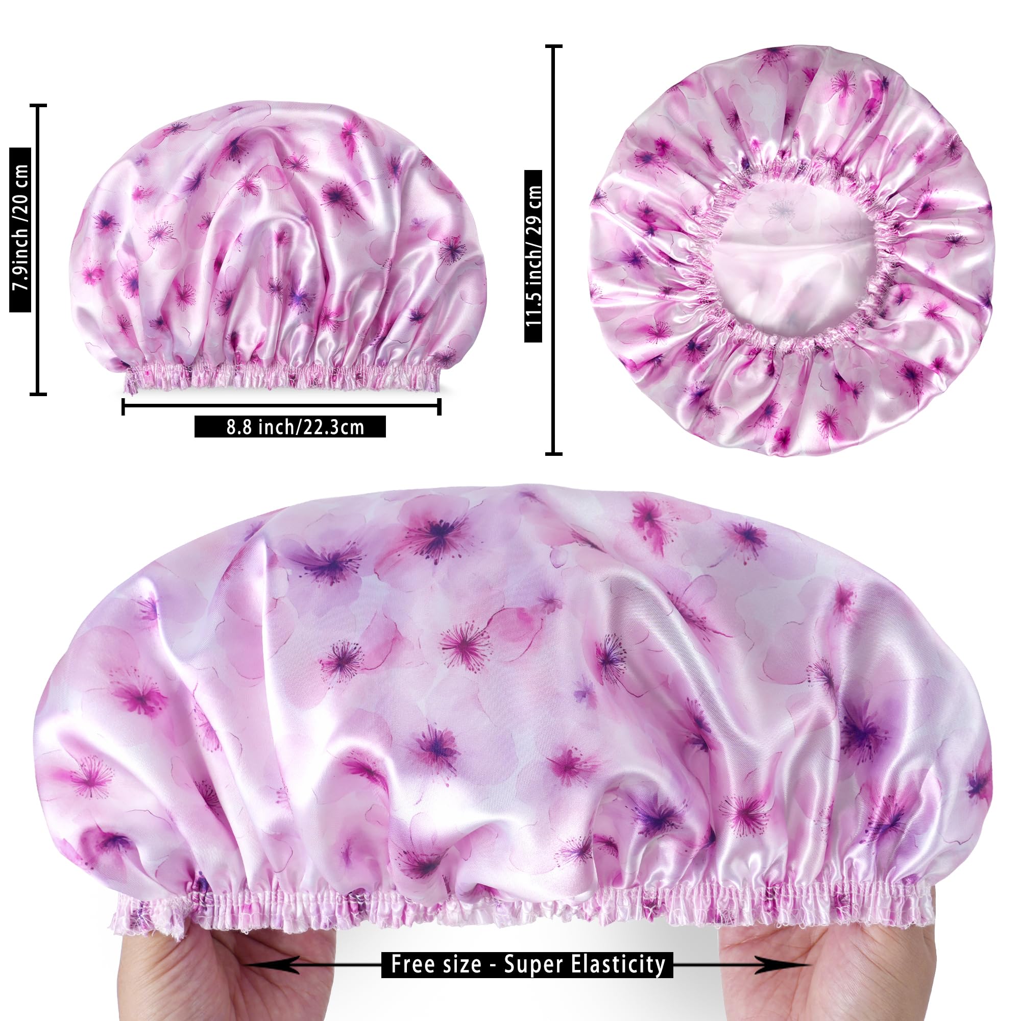 Gorra de ducha CHFONG con elasticidad alta y ajuste cómodo para la mayoría.