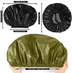 Gorro de ducha para cabello largo evita salpicaduras y enredos