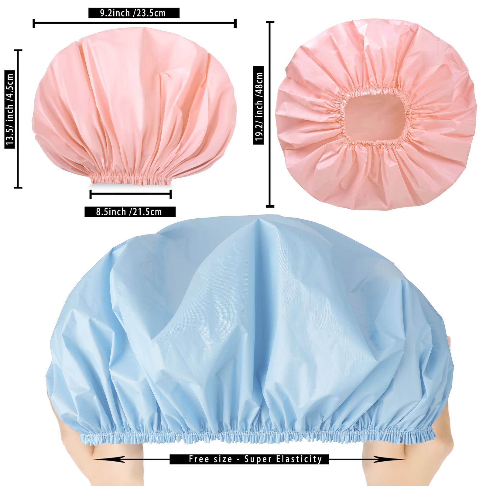 CHFONG Gorro de ducha jumbo para cocina y spa protege el cabello del polvo.