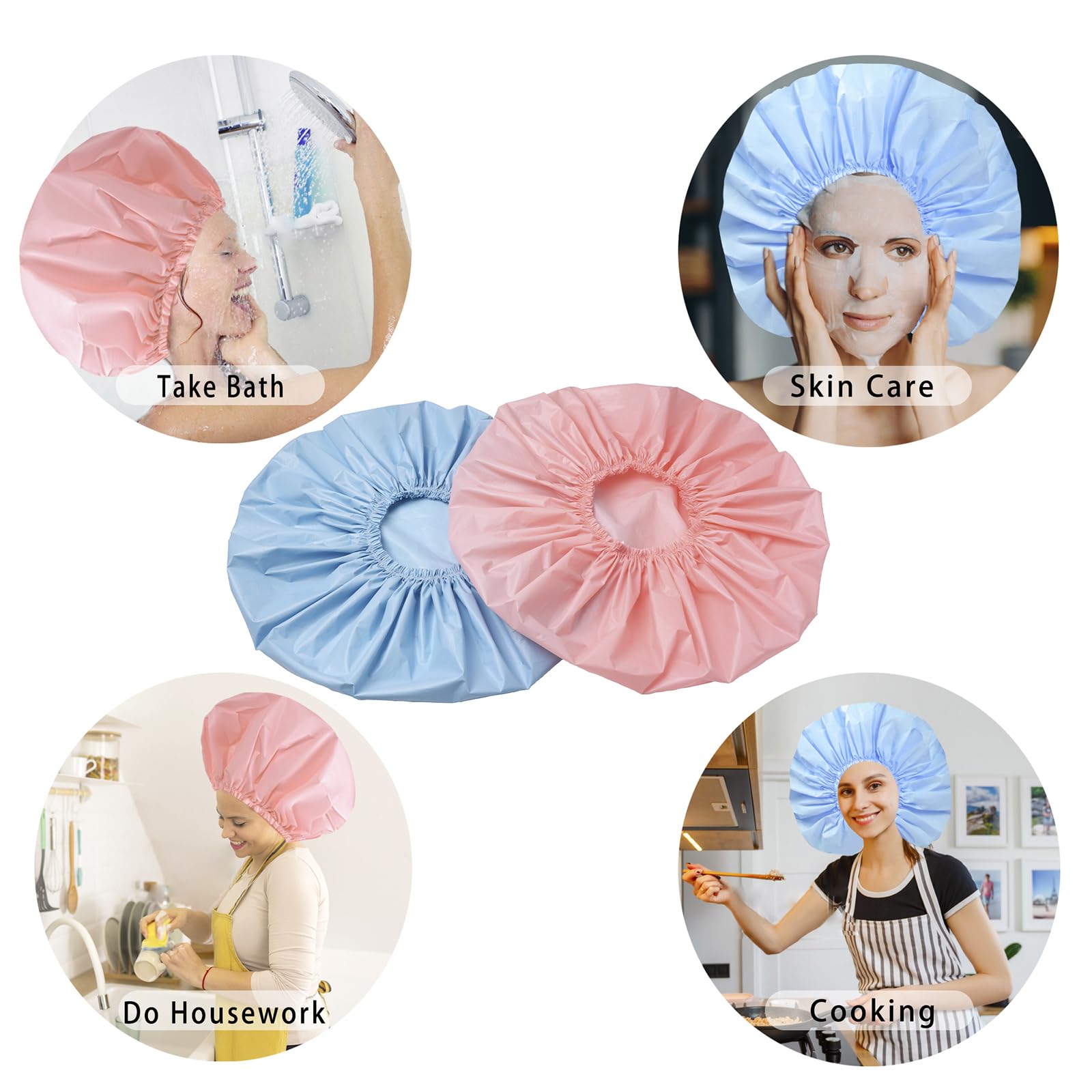 CHFONG Gorro de ducha jumbo uso diario en casa y spa.