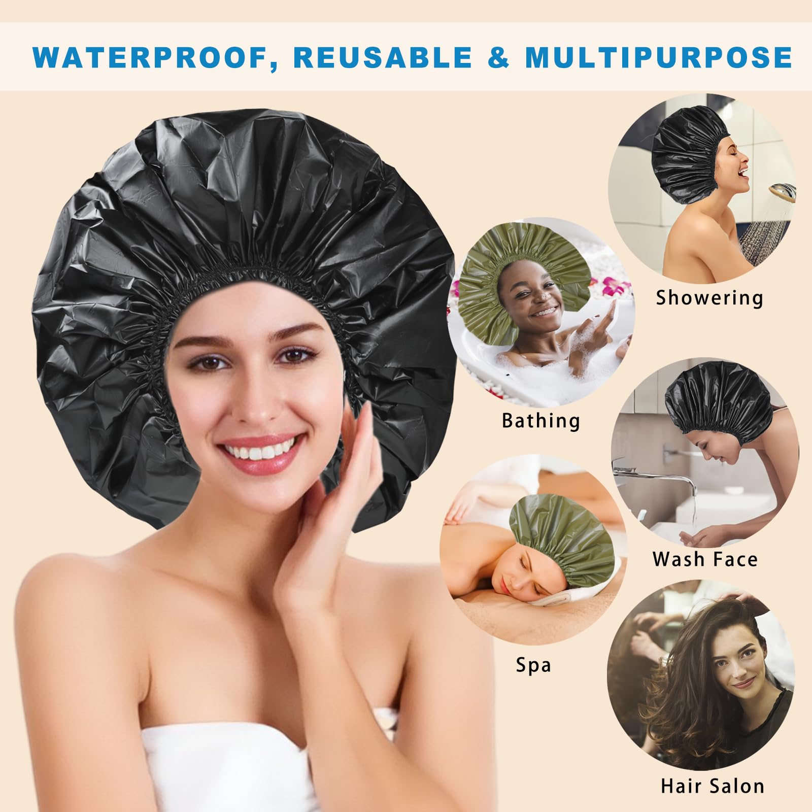 Ideal para spa y mascarillas faciales sin mojar el peinado con CHFONG