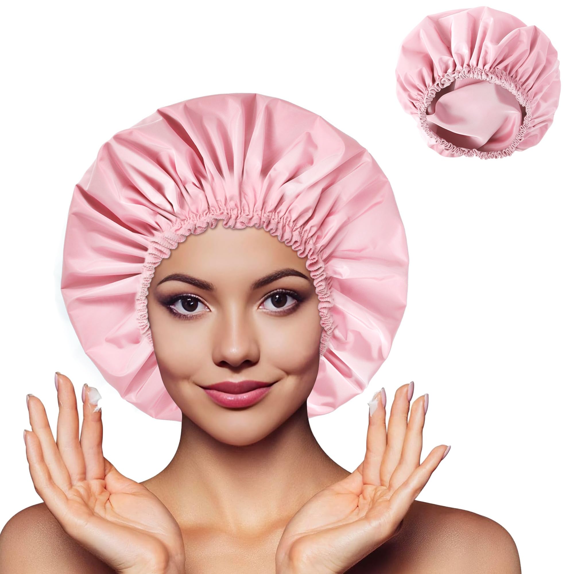 Protector de pelo CHFONG rosa reutilizable para uso diario.