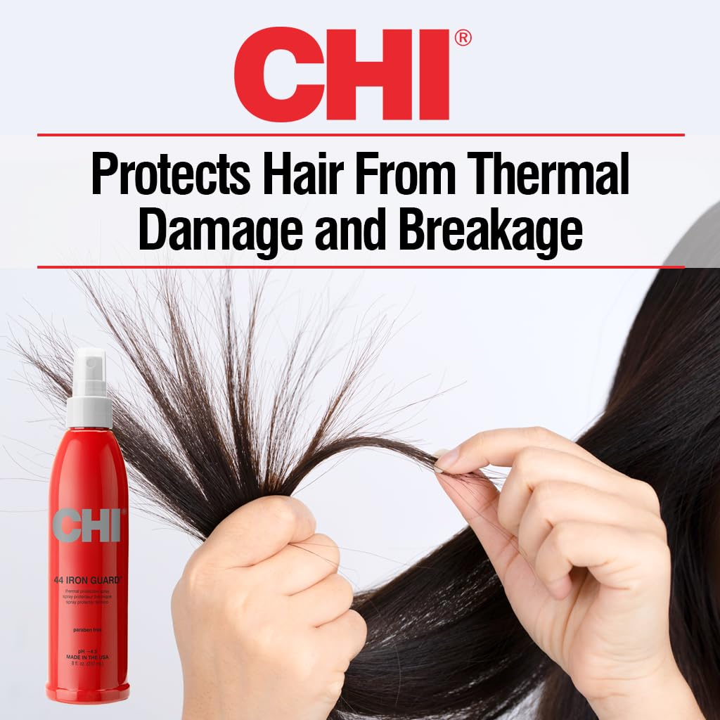 Uso diario con CHI 44 Iron Guard para cabello protegido y menos frizz