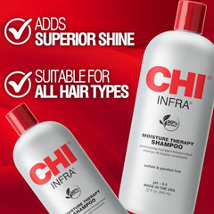 CHI Infra Shampoo textura espuma, deja cabello suave y manejable