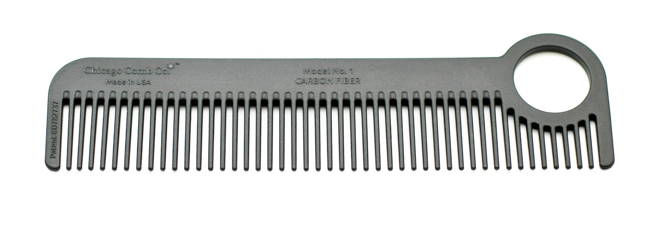 Chicago Comb Model 1 con fibra de carbono y textura suave para uso diario.