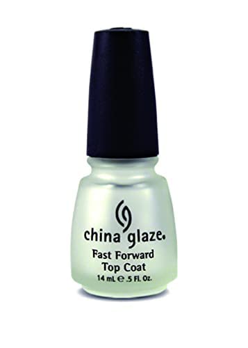 China Glaze Fast Forward, capa superior fórmula resistente a astillas para uñas pulidas.