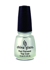 China Glaze Fast Forward, capa superior fórmula resistente a astillas para uñas pulidas.