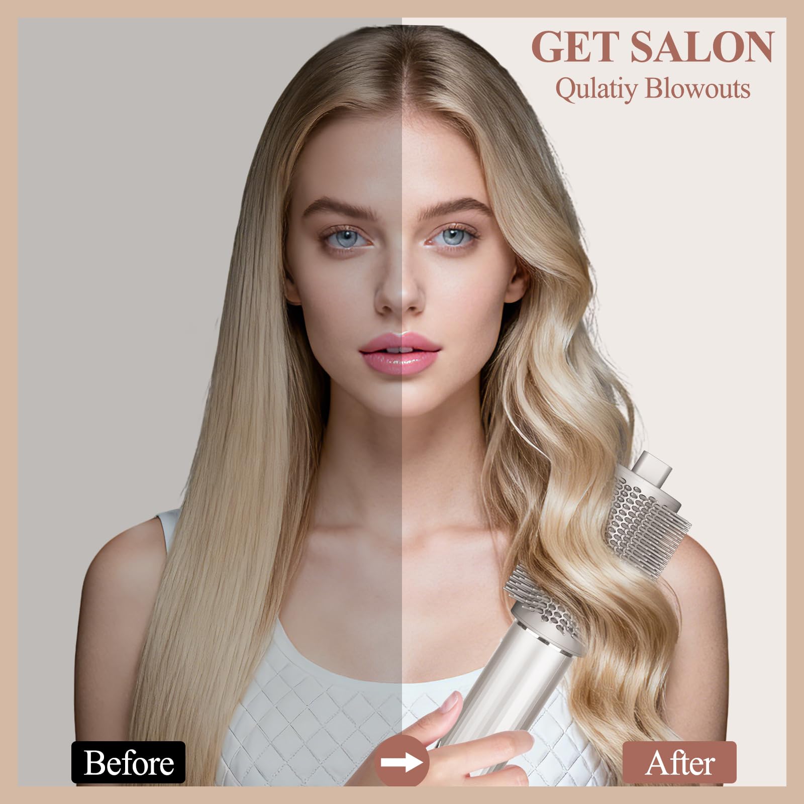 Cepillo para alisado suave y control en cabello grueso con Chivixe