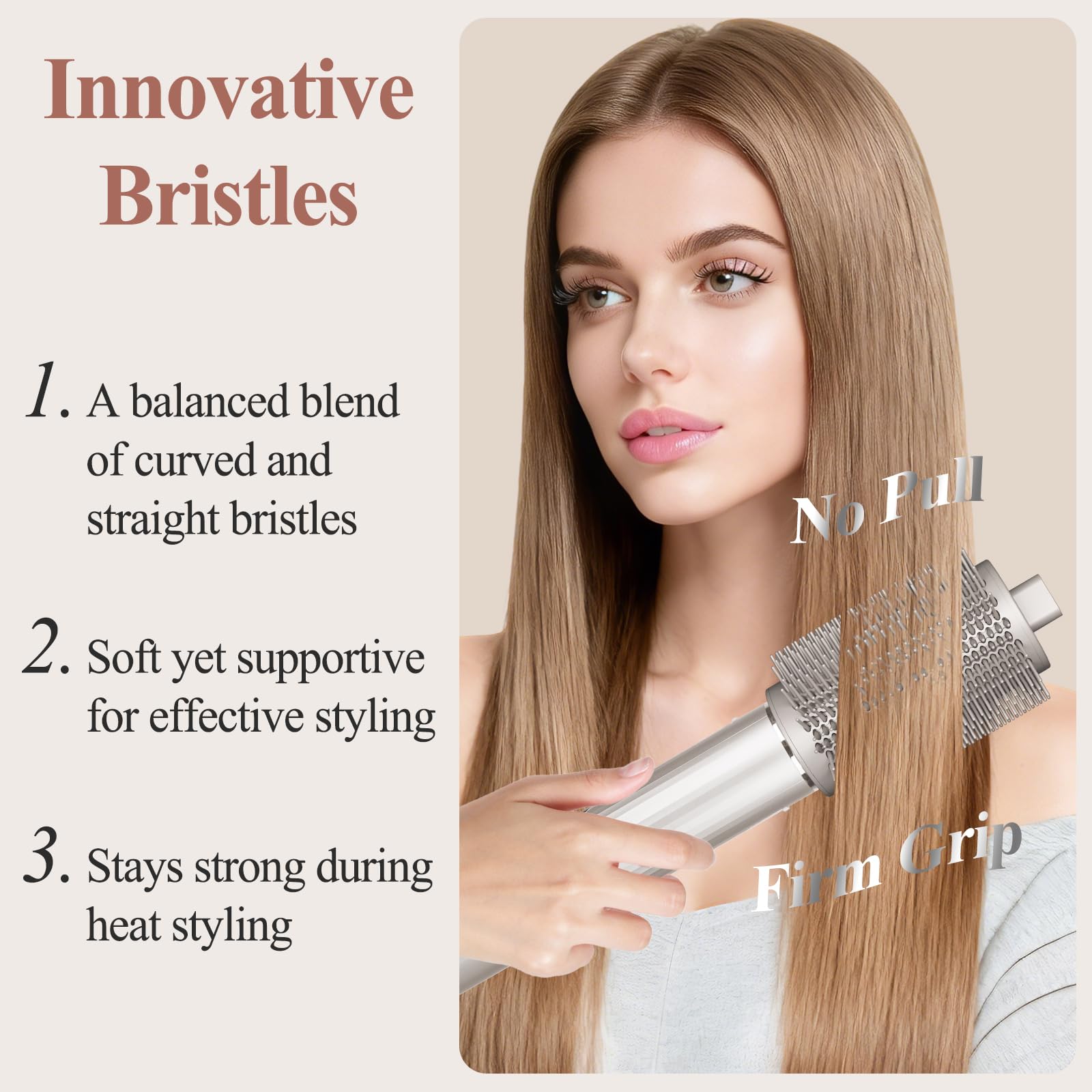 Cerdas suavizadas del cepillo Chivixe para peinado sin frizz