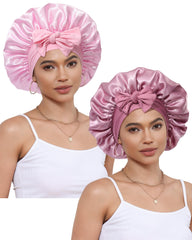 CHLINS bonete satén dormir protege cabello rizado durante la noche.