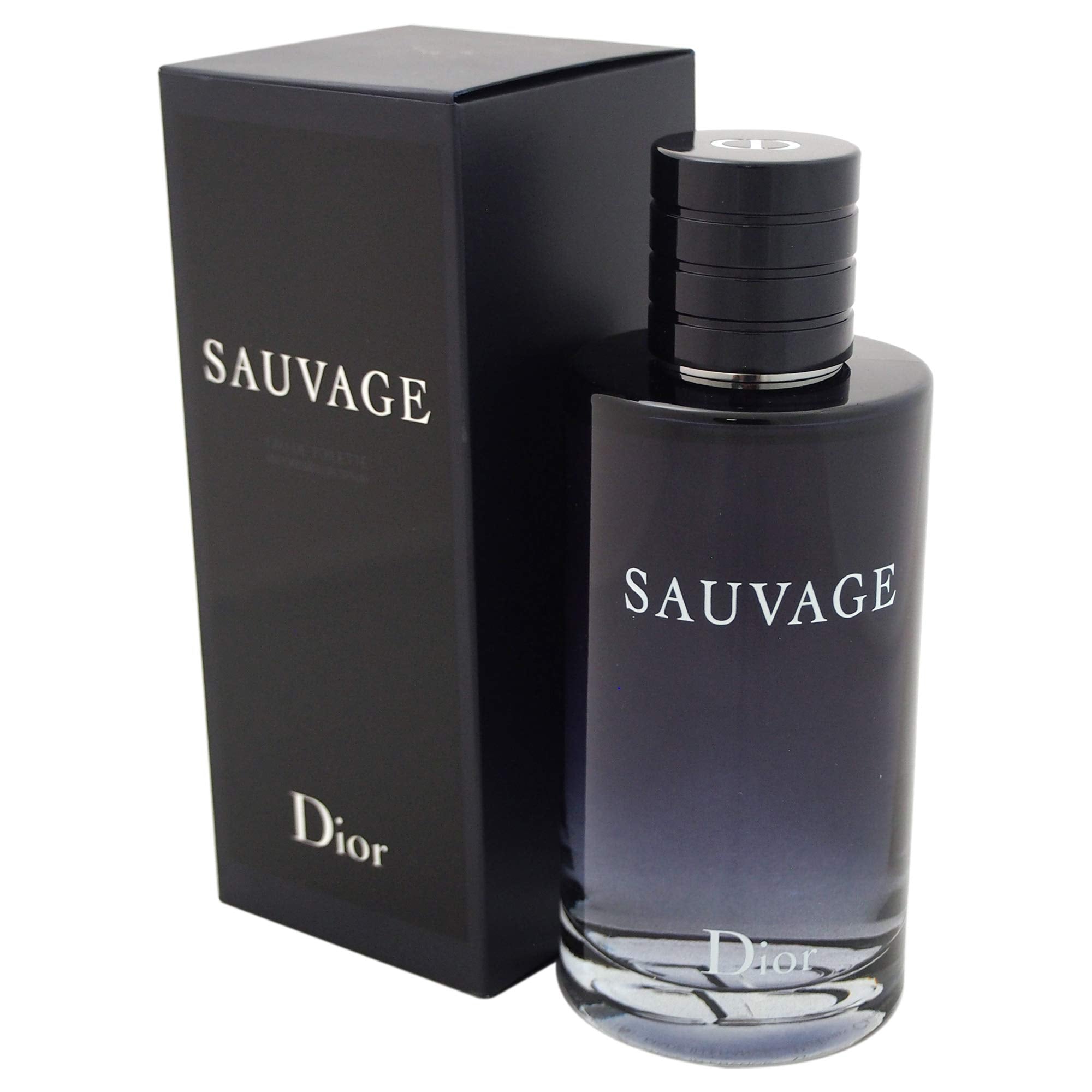 Etiqueta de Sauvage con el logo de Christian Dior, estilo icónico.