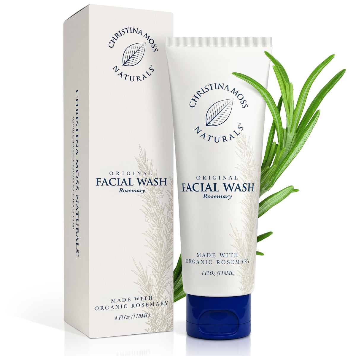 Christina Moss Naturals limpiador facial espumoso para limpieza profunda.