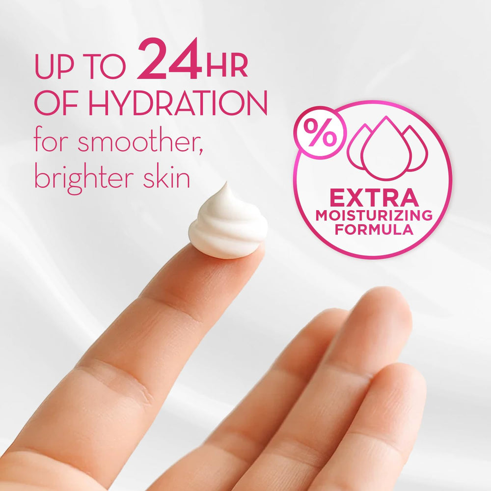 Applying Cicatricure Deep Wrinkle Face Cream with upward massage on skin