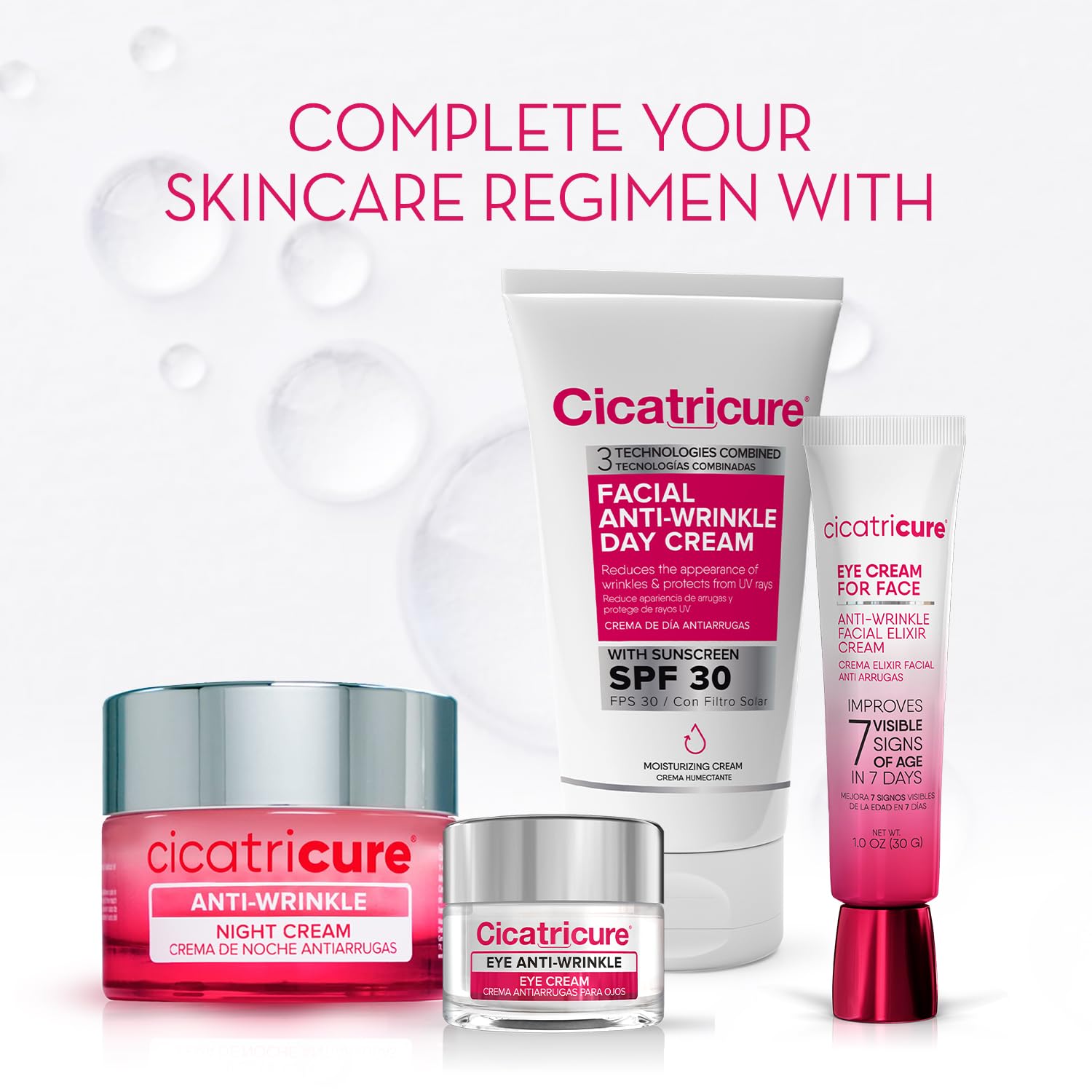 Cicatricure Deep Wrinkle Face Cream being massaged into skin