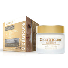 Cicatricure Gold Lift Night Cream en bote, hidrata y suaviza la piel durante la noche