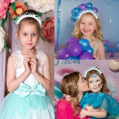 Tiara azul CIEHER con brillo láser para look festivo