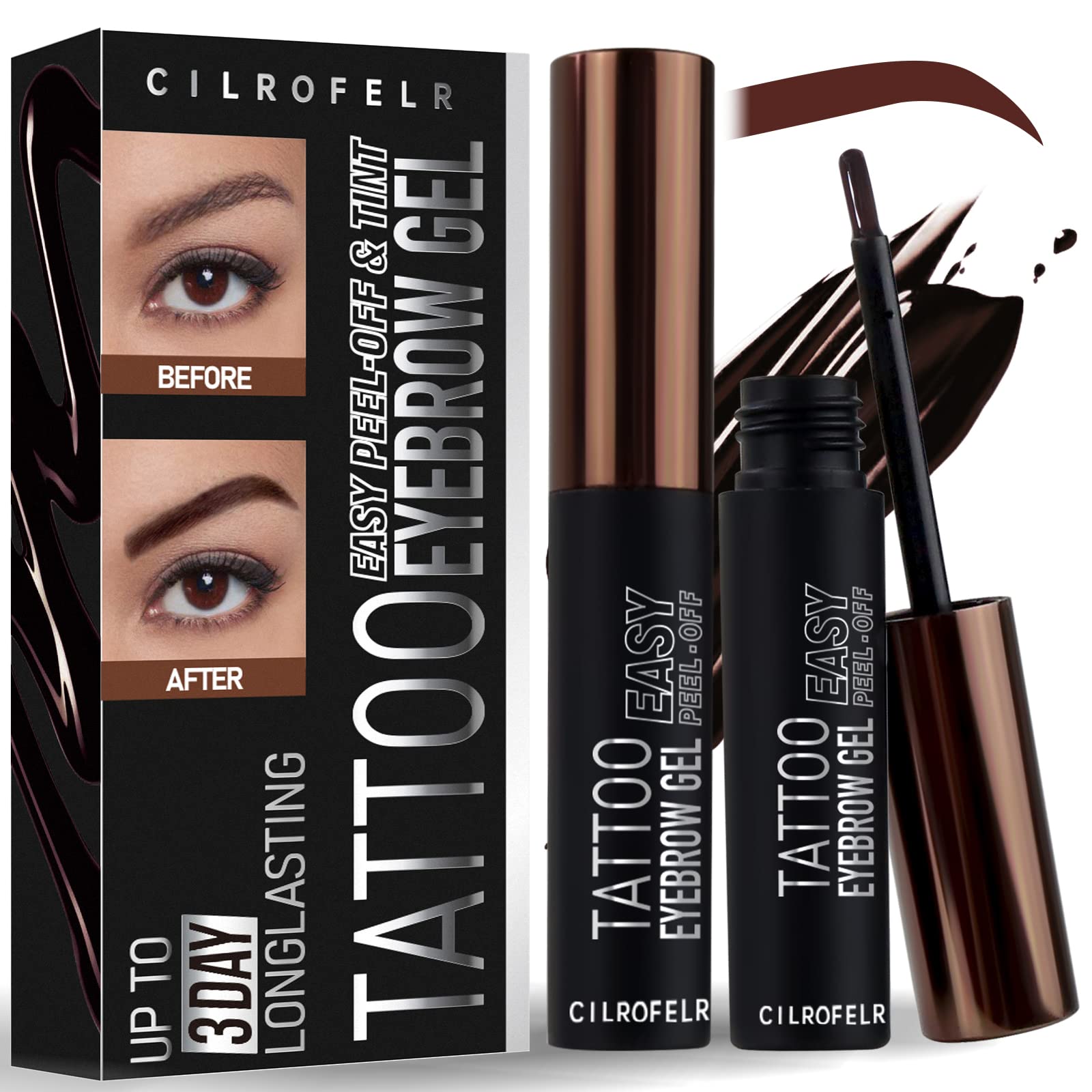 Cilrofelr gel cejas tatuaje: aplicación precisa para definir cejas.
