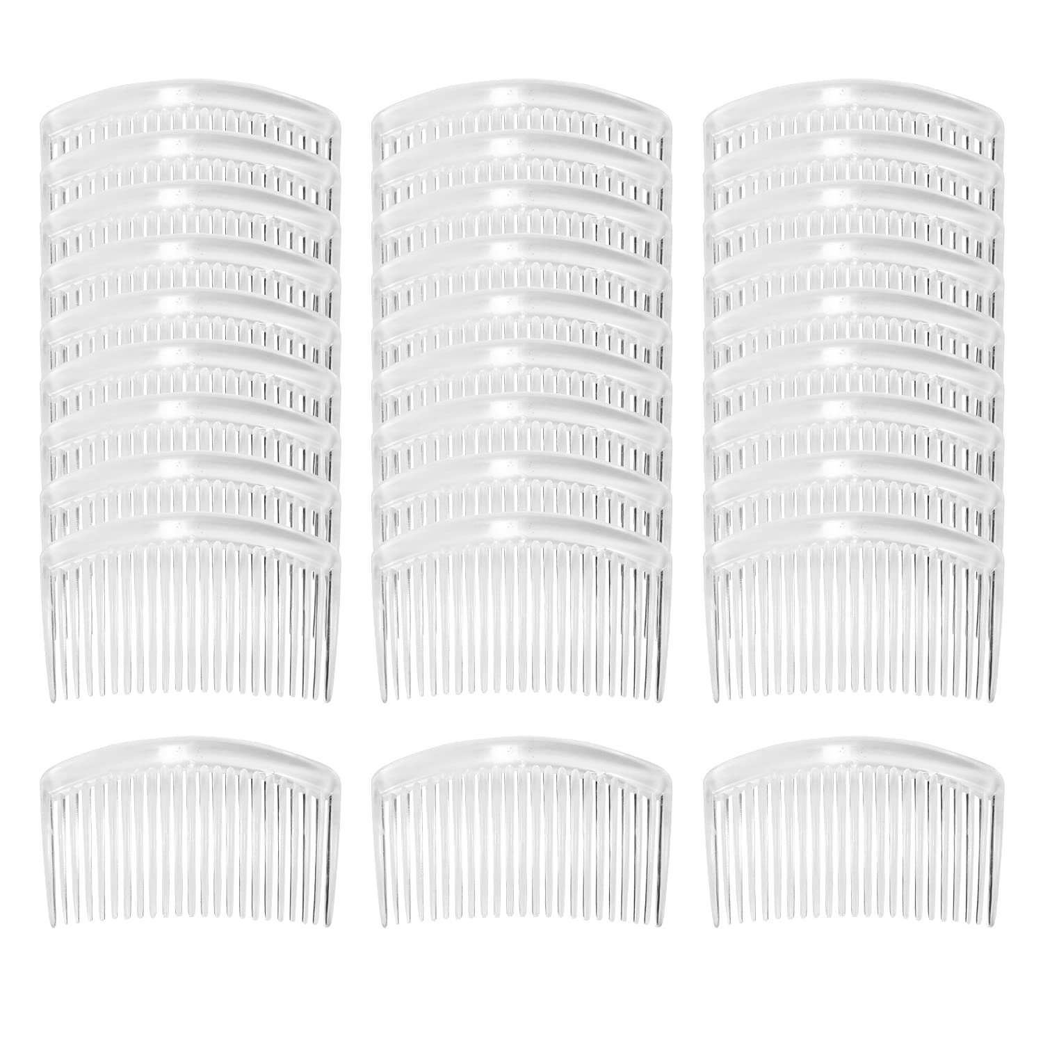Cinaci peine lateral transparente de 8 cm, sujeción suave y duradera para peinados