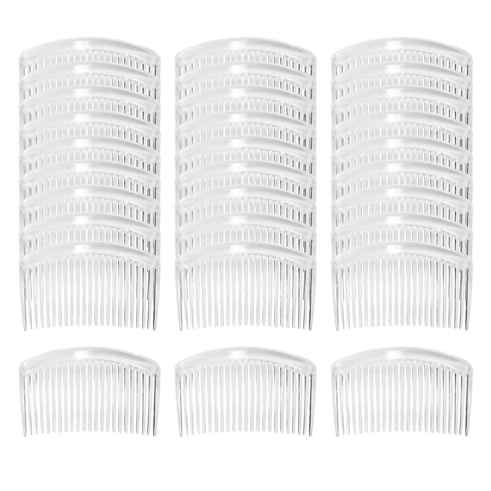 Cinaci peine lateral transparente de 8 cm, sujeción suave y duradera para peinados