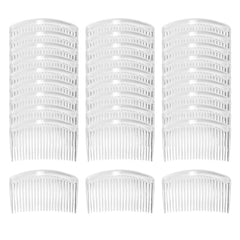 Cinaci peine lateral transparente de 8 cm, sujeción suave y duradera para peinados