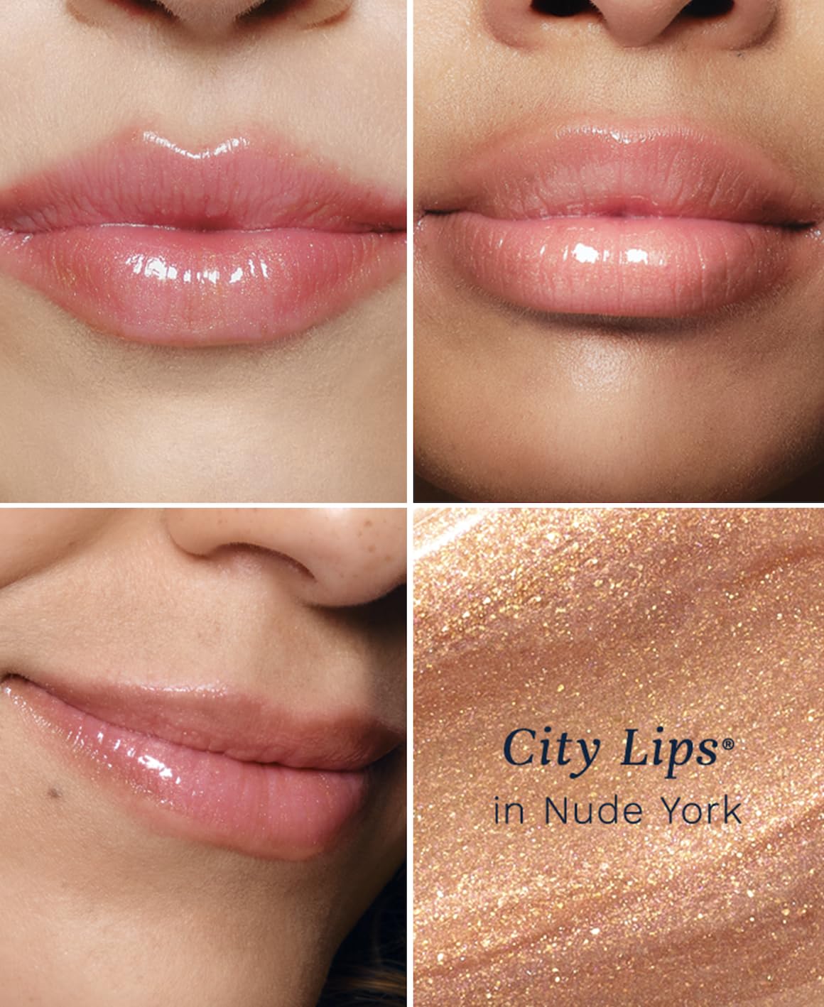 City Lips Nude York textura hidratante que suaviza y nutre los labios.