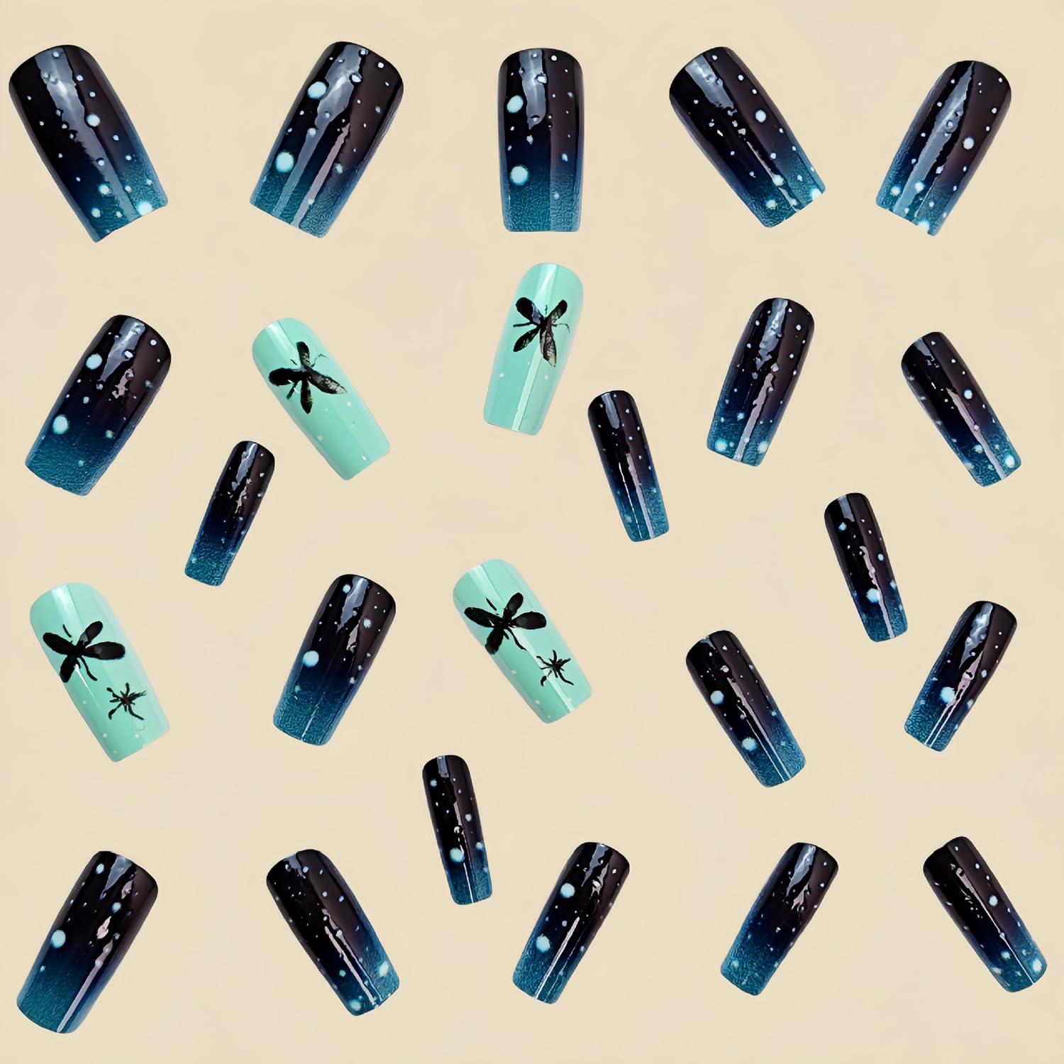 Uñas de resina ecológica CJDLTS, acabado brillante para uso diario